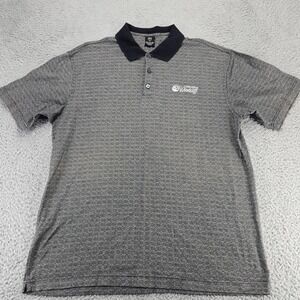 Nike‎ Golf Shirt Mens XL Black Geometric Short Sleeve Polo Short Sleeve Outdoors